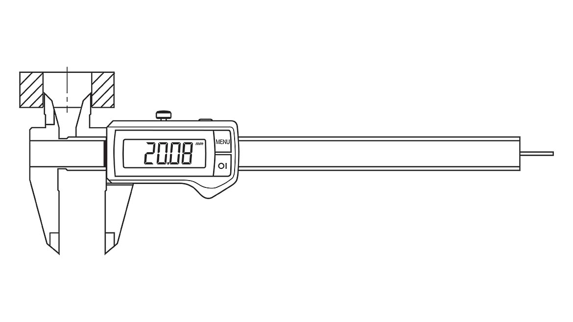 QM 1023 Quality 101 Digital Calipers MarCal 16 EWR 4103400 B Inside Diameter