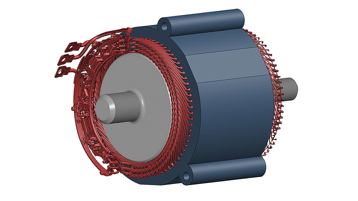 QM 1123 FEAT Quality 101 Electric Motor Stator and Rotor Digitally Assembled Using Accurate 3D Scan Data